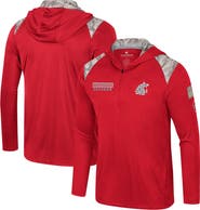 COLOSSEUM Men's Colosseum Crimson Washington State Cougars OHT Military Appreciation Quarter-Zip Hoodie Jacket