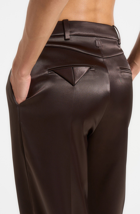 Julie Satin Tailored Twin Pleat Trousers