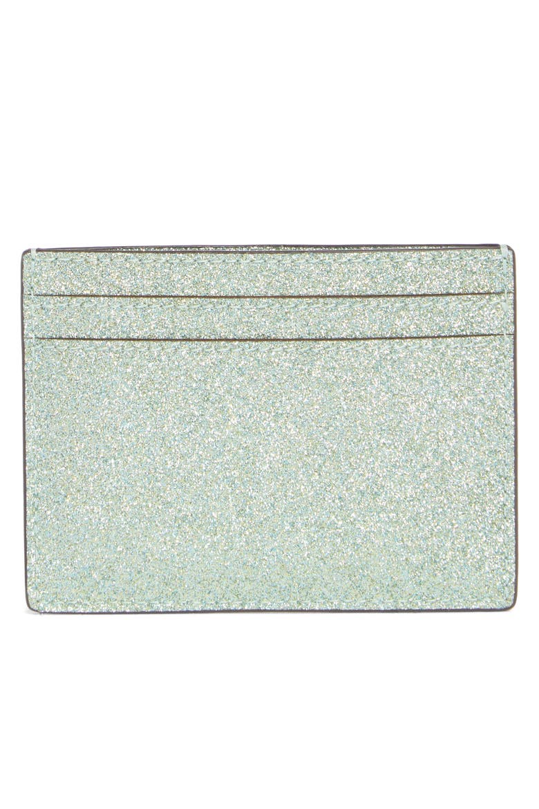 kenzie glitter card case, Alternate, color, SEAWATER