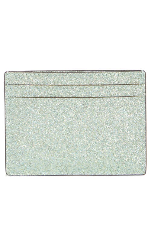 Kate Spade New York Kenzie Glitter Card Case In Blue