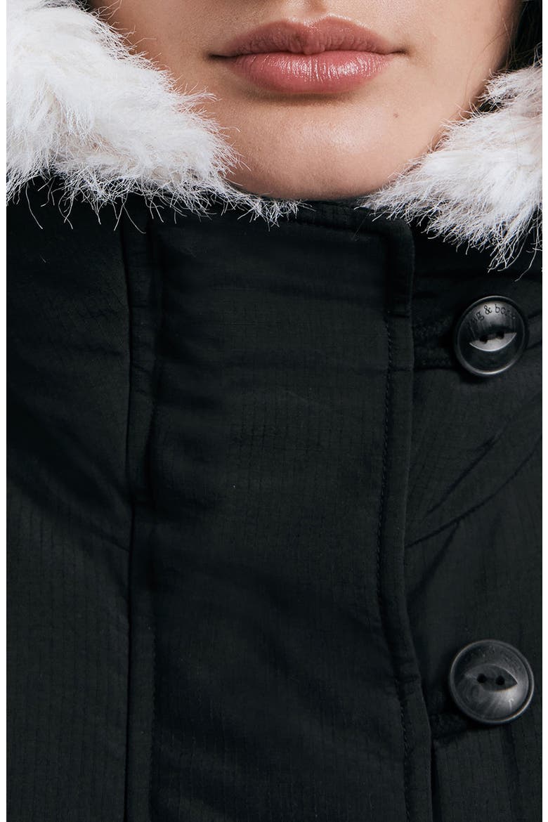 Rae Hooded Puffer Coat, Alternate, color, BLACK