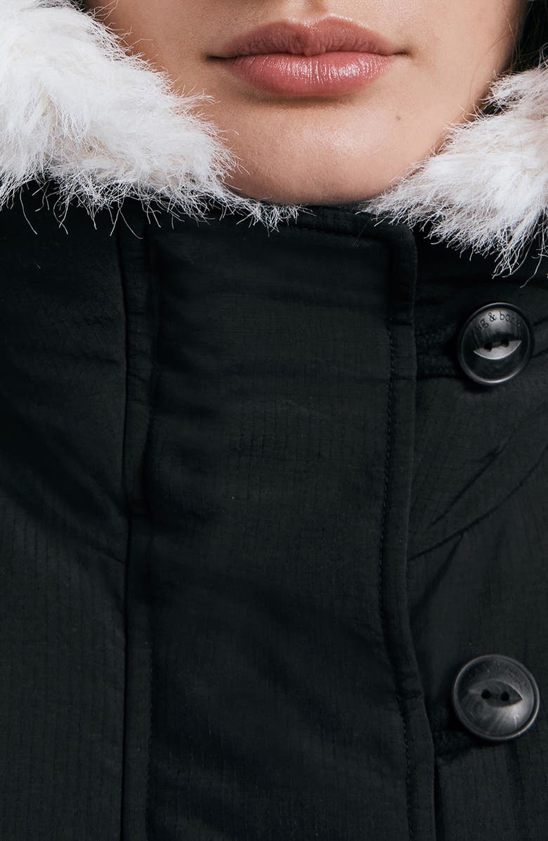rag & bone Rae Hooded Puffer Coat, Alternate, color, Black