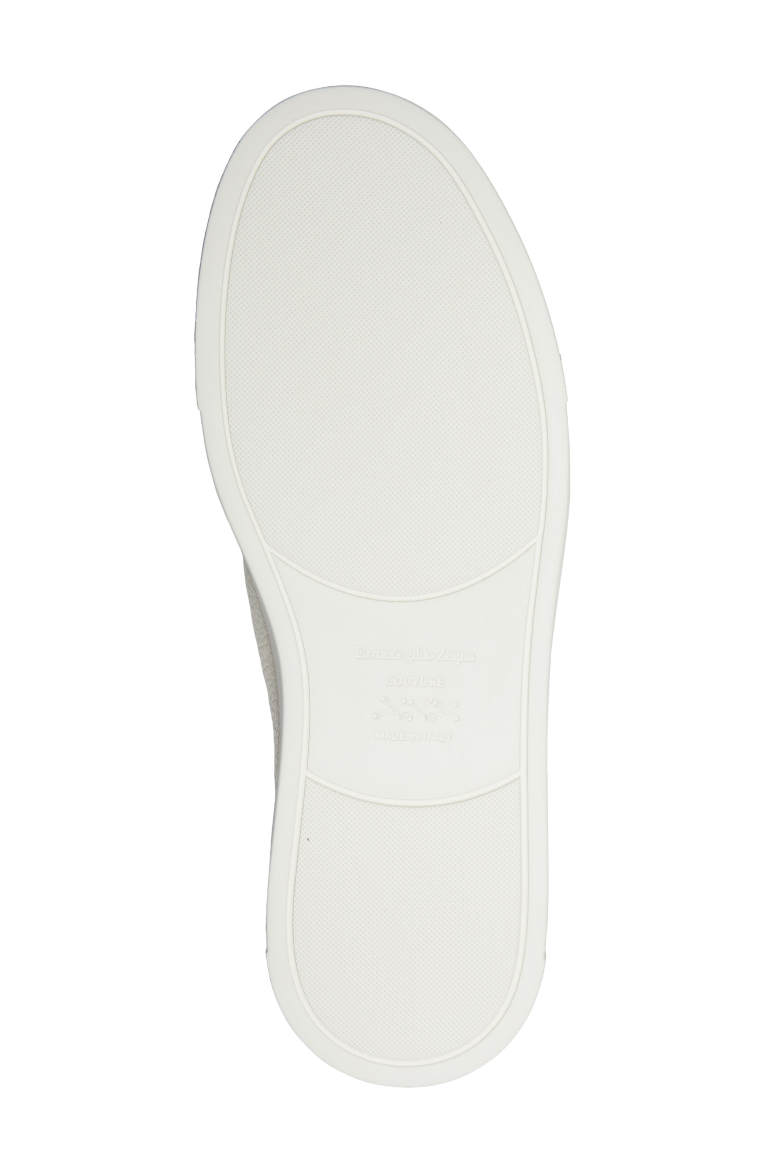 ZEGNA Triple Stitch Deerskin Leather Slip-On Sneaker, Alternate, color, 