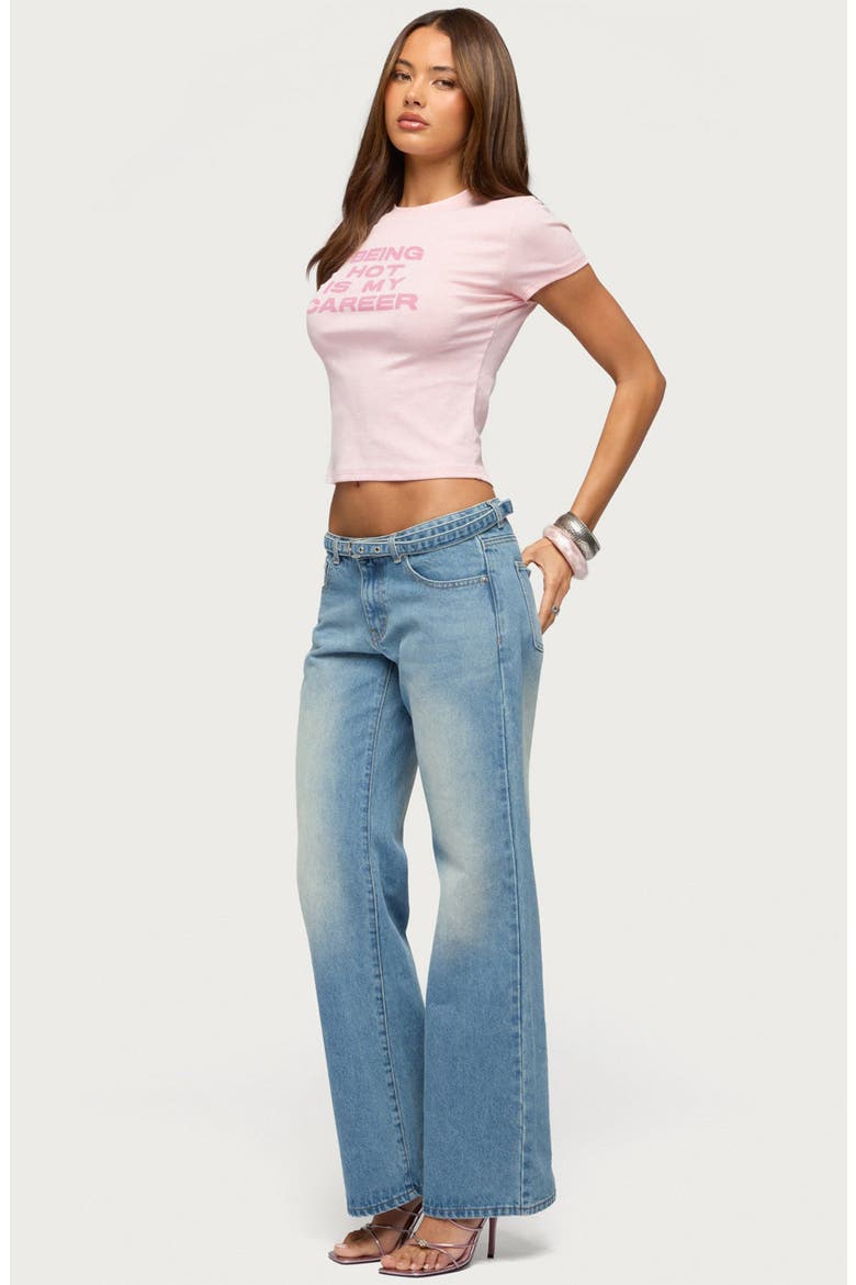 Full Time Hot Girl T-Shirt, Alternate, color, PINK
