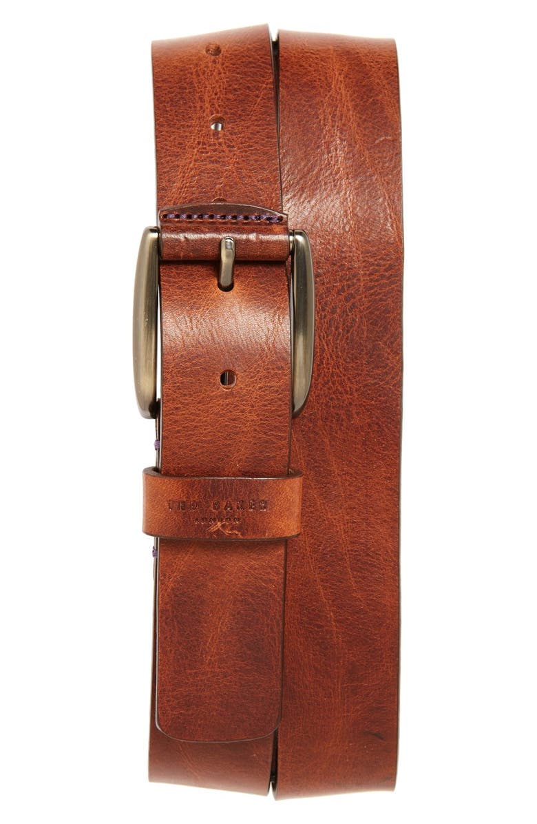 Ted Baker London Jeebelt Leather Belt, Main, color, 