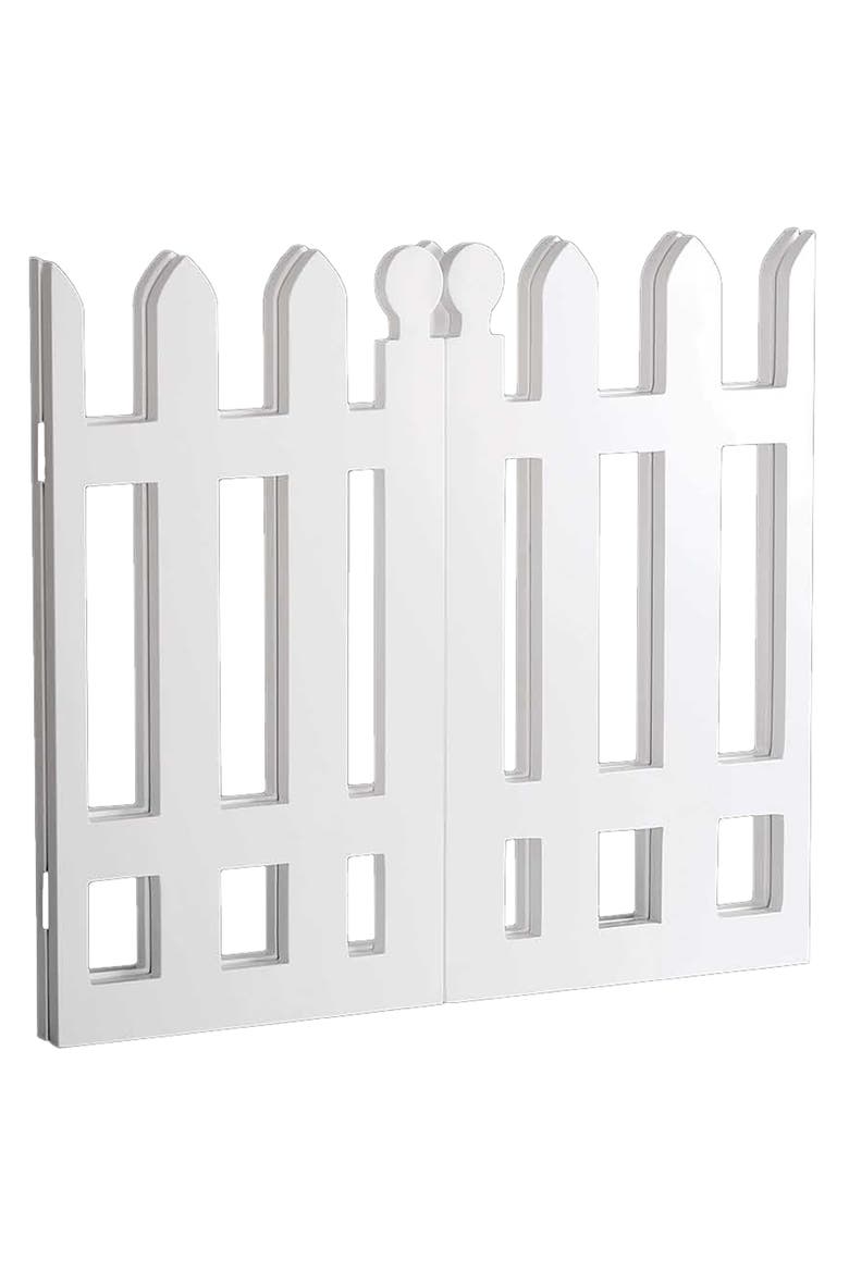 Wooden Pet Gate White Picket Fence, Alternate, color, Multicolored