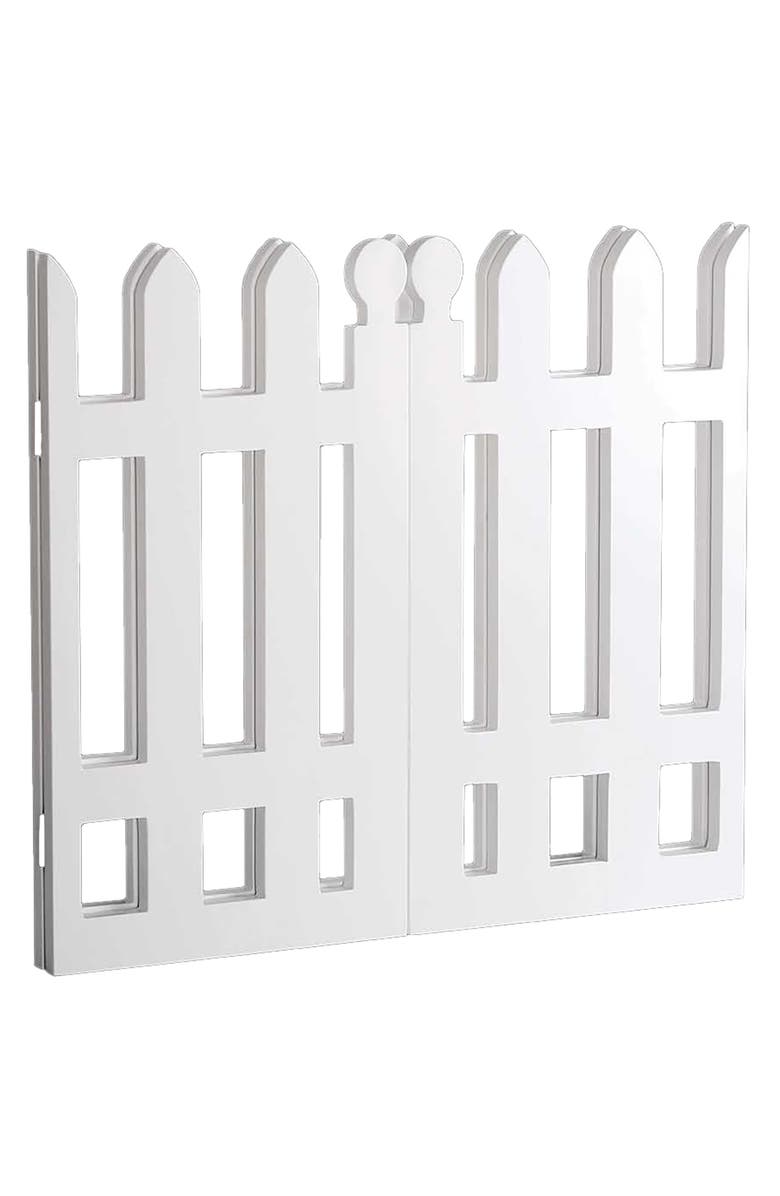 Etna Products Wooden Pet Gate White Picket Fence, Alternate, color, Multicolored