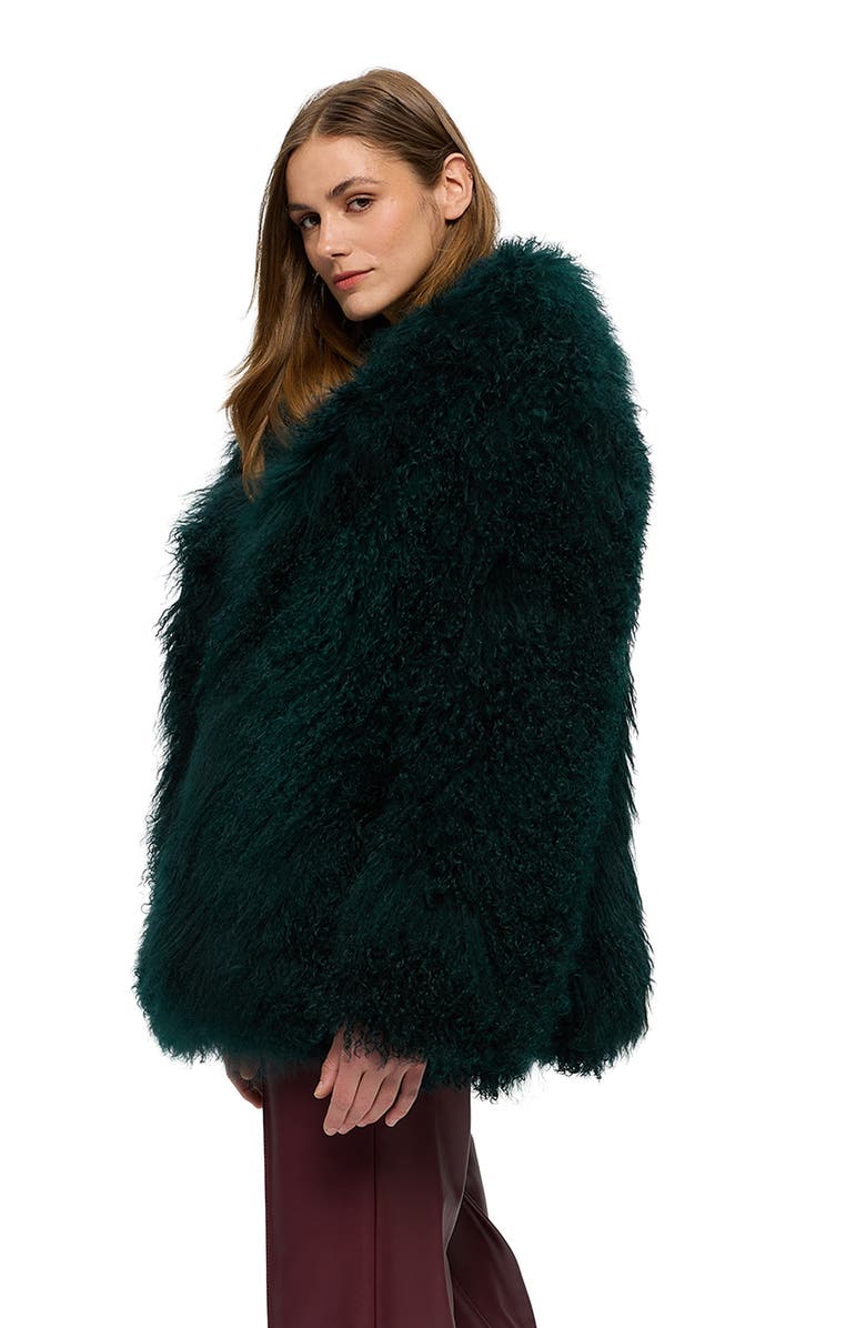 GORSKI Mongolian Goat Short Jacket, Alternate, color, Forest Green