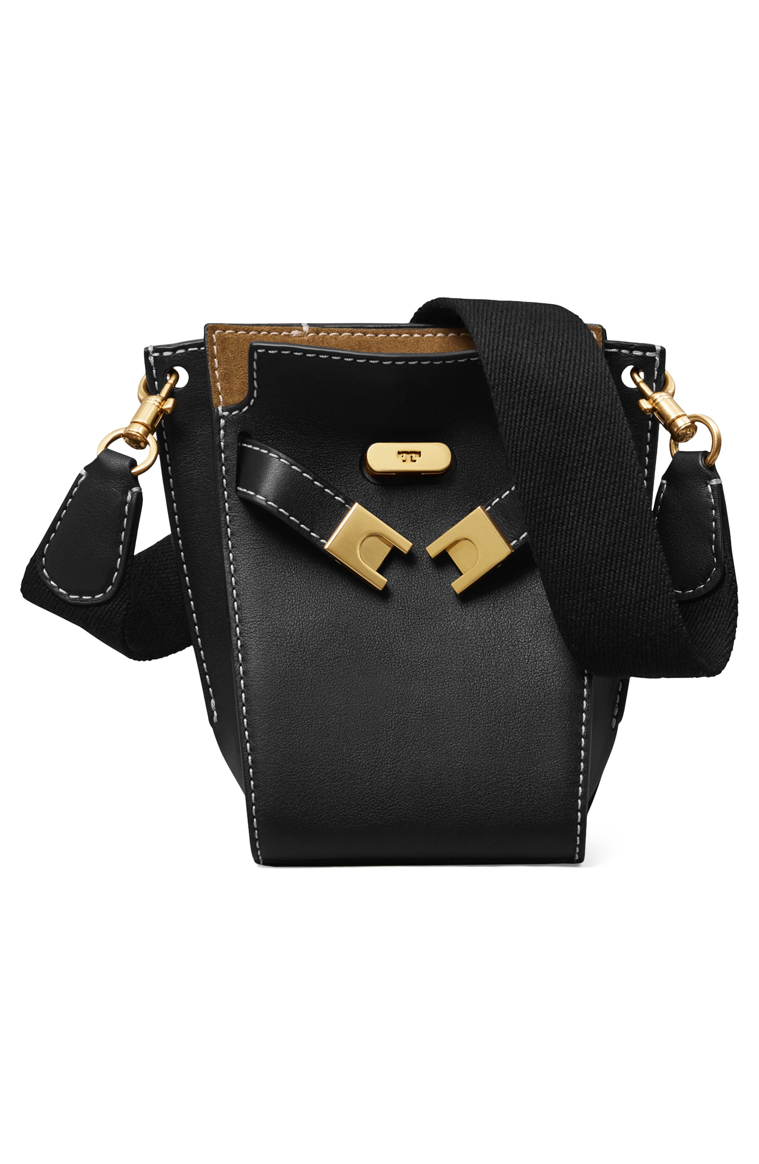 Tory Burch Petite Lee Radziwill Leather Double Bucket Bag, Alternate, color, 