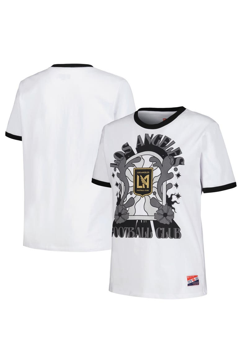 Women's 5th & Ocean by New Era White LAFC Throwback Ringer T-Shirt, Alternate, color, White