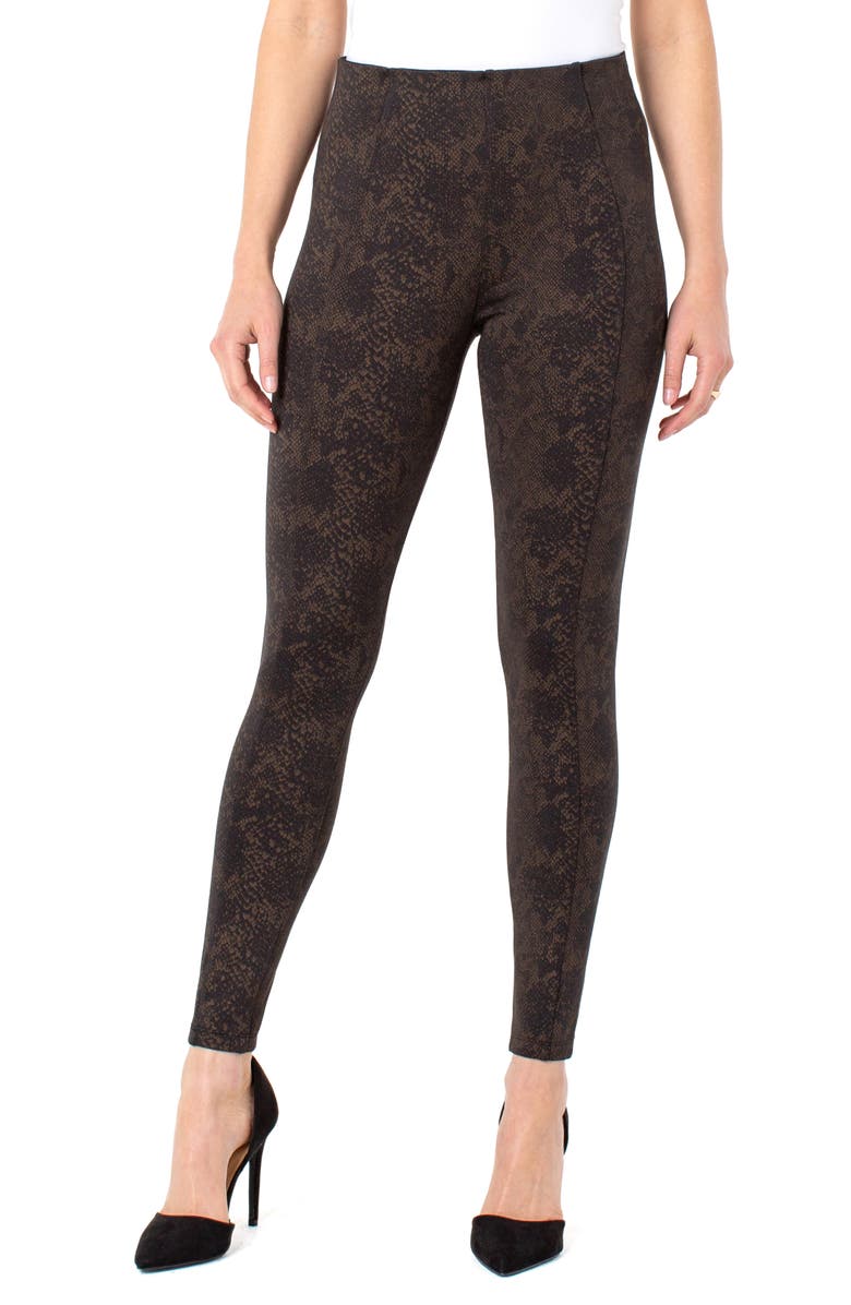 Liverpool Los Angeles Reese Python Print High Waist Ponte Leggings, Main, color, 
