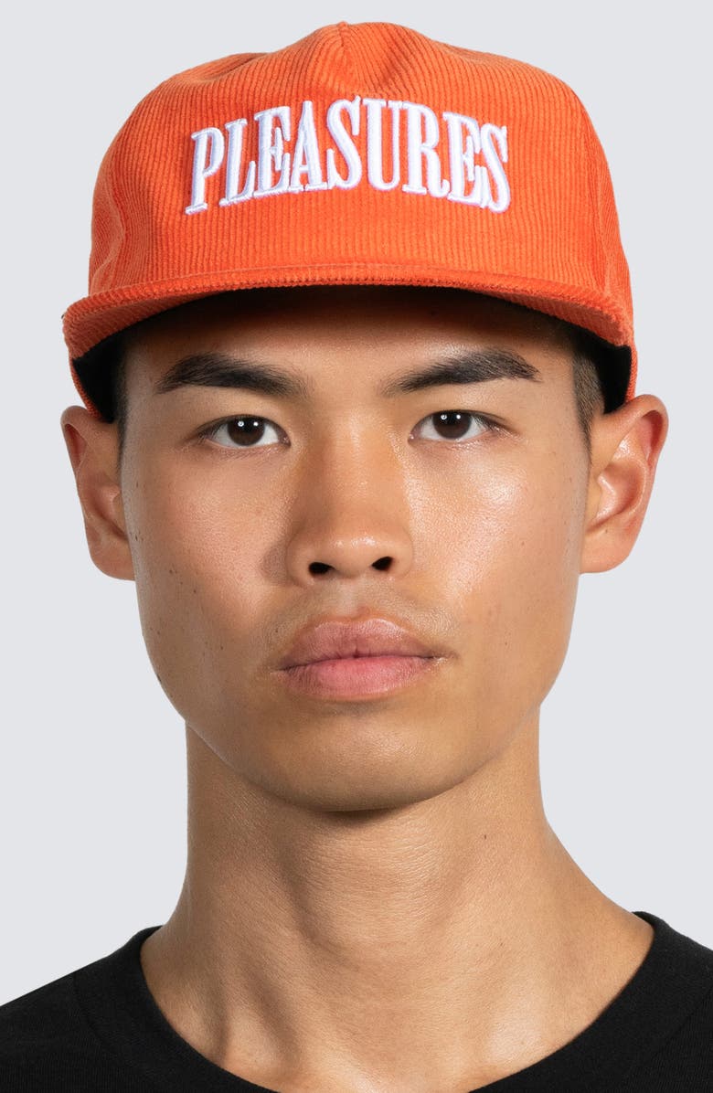 PLEASURES Onyx Corduroy Snapback Baseball Cap, Alternate, color, 