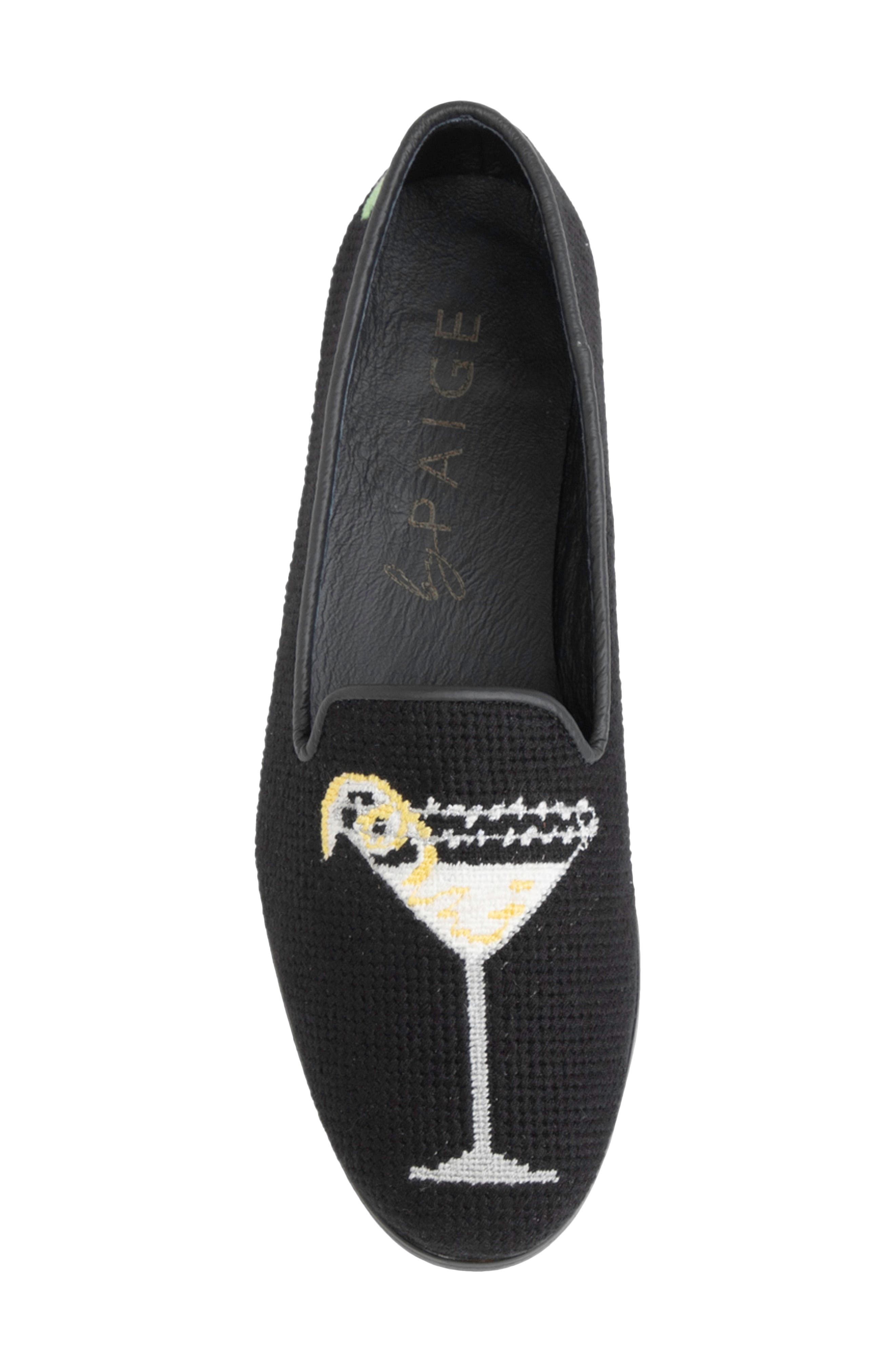 ByPaige Needlepoint Loafer, Alternate, color, Black / Black