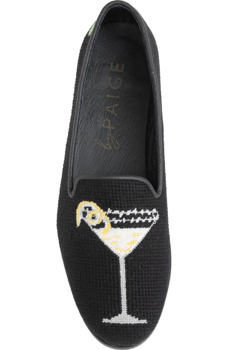 ByPaige Needlepoint Loafer, Alternate, color, Black / Black