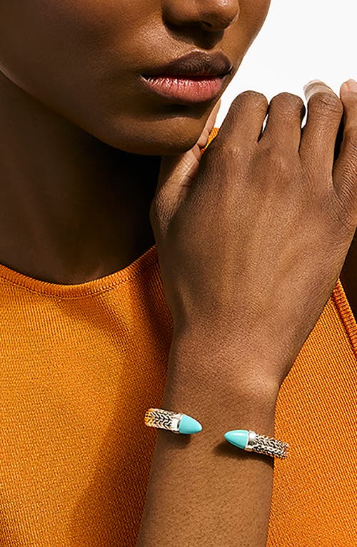 John Hardy Sterling Silver Turquoise Bracelet In Metallic