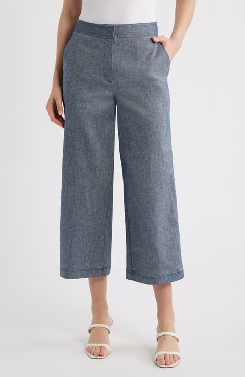 Cropped Straight Leg Pants