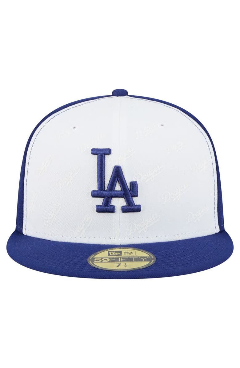 New Era Men's New Era White/Royal Los Angeles Dodgers Repeat 59FIFTY Fitted Hat, Alternate, color, White