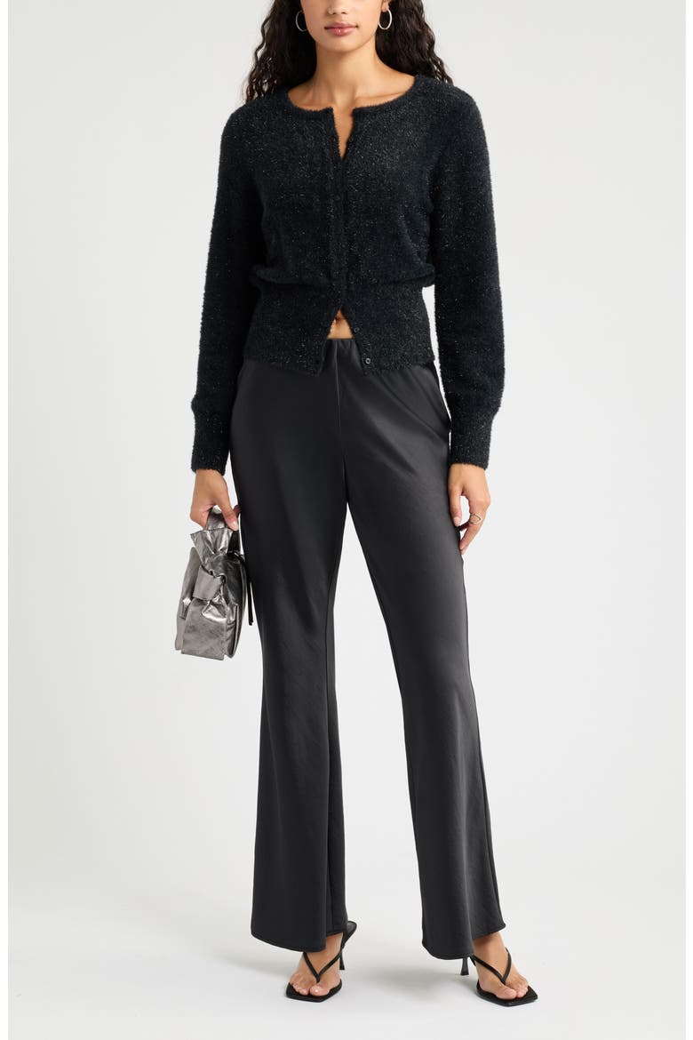 Tinsel Cardigan, Alternate, color, BLACK