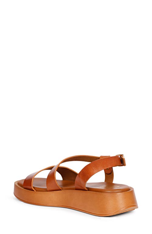 Saint G Nasrin Ankle Strap Platform Wedge Sandal In Cognac