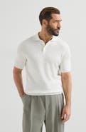 Brunello Cucinelli Rib knit polo