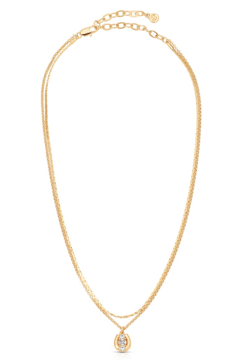 Layered Chain Pendant Necklace, Alternate, color, GOLD