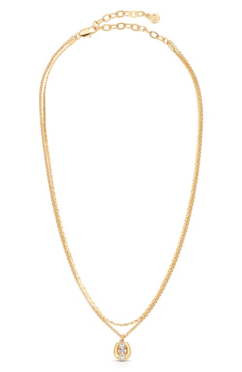 Ettika Layered Chain Pendant Necklace In Gold