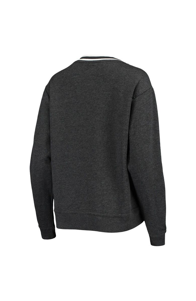 LEAGUE COLLEGIATE WEAR Women's League Collegiate Wear Heathered Black Nebraska Huskers Victory Springs Tri-Blend V-Neck Pullover Sweatshirt, Alternate, color, 