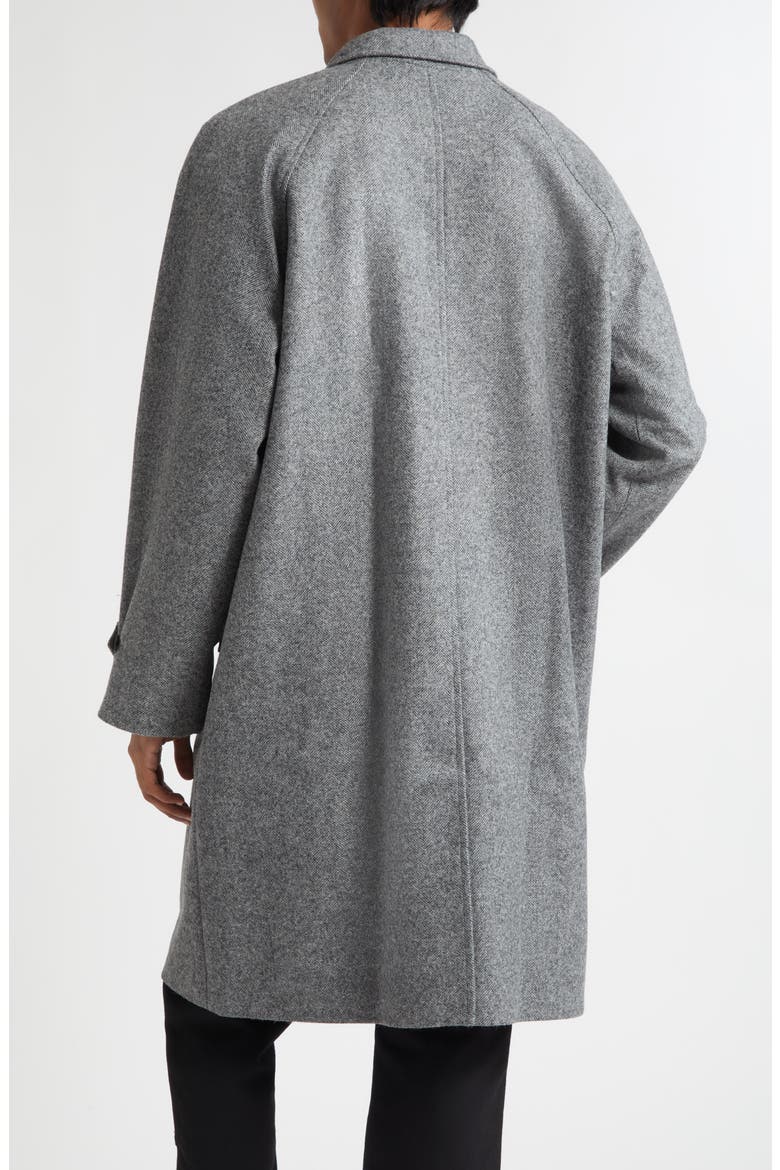 Heritage Herringbone Wool Coat, Alternate, color, GREY