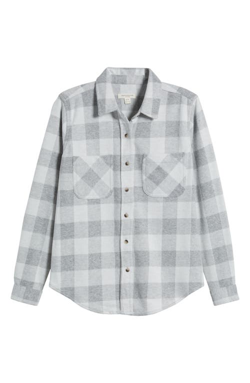 Beachlunchlounge Sally Plaid Shacket In Gray
