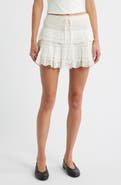 LoveShackFancy Delphie Lace Miniskirt