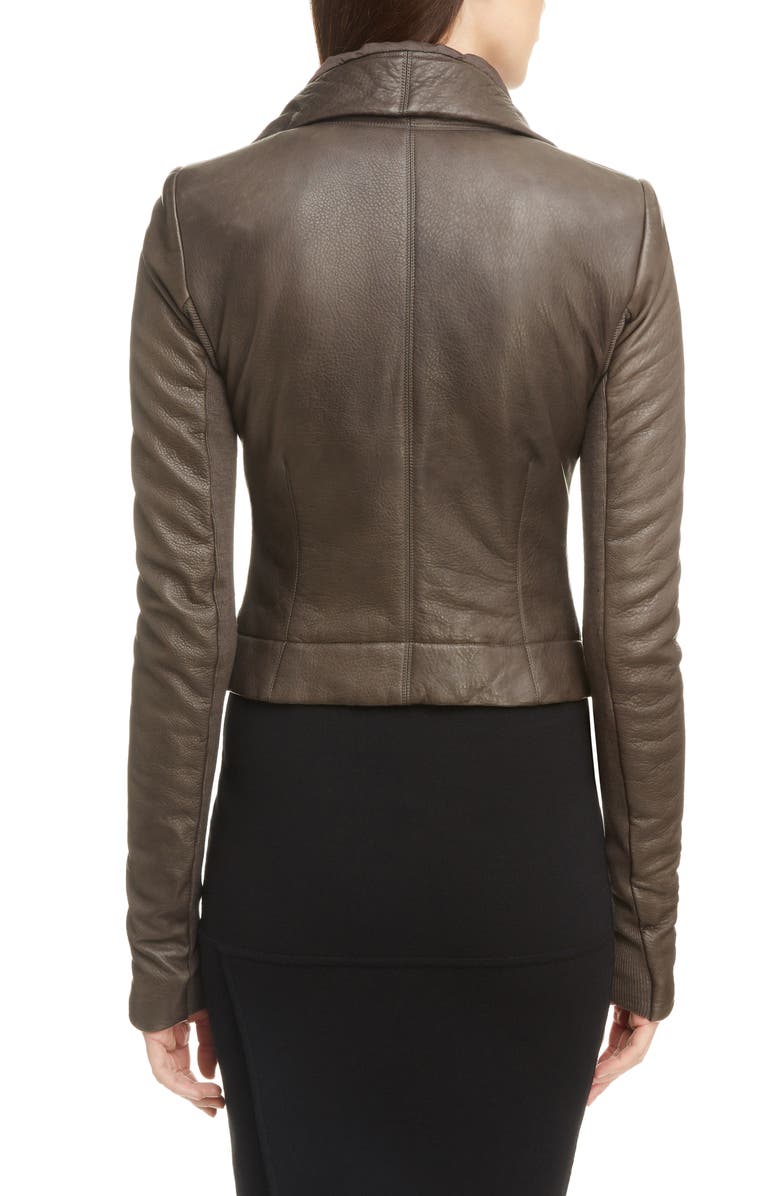 Rick Owens Classic Leather Biker Jacket, Alternate, color, 