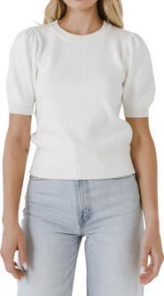 English Factory Puff Sleeve Sweater