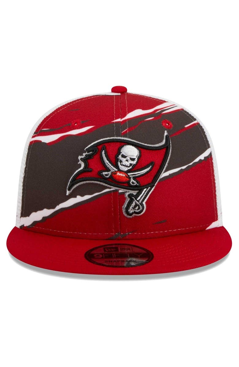 New Era Men's New Era Red Tampa Bay Buccaneers Tear Trucker 9FIFTY Snapback Hat, Alternate, color,
