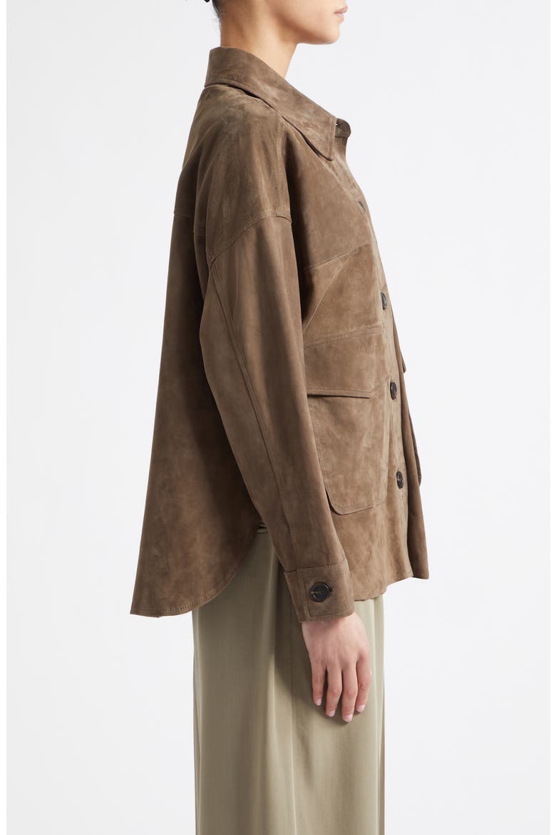 Kaylee Lamb Suede Jacket, Alternate, color, SOIL