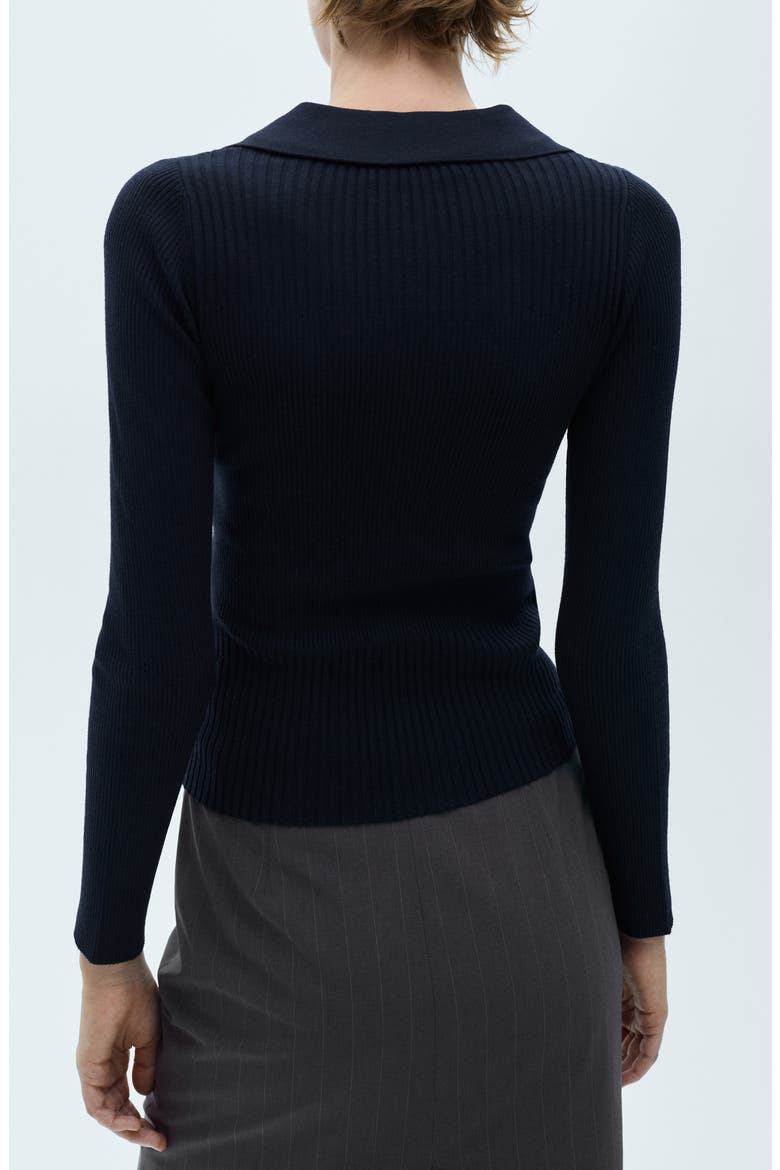 Johnny Collar Popover Sweater, Alternate, color, DARK NAVY