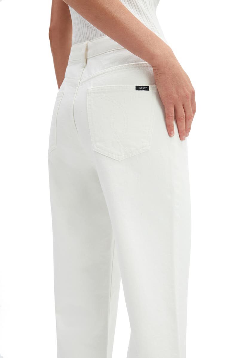Bardot Pia High Waist Straight Leg Jeans, Alternate, color, Ivory