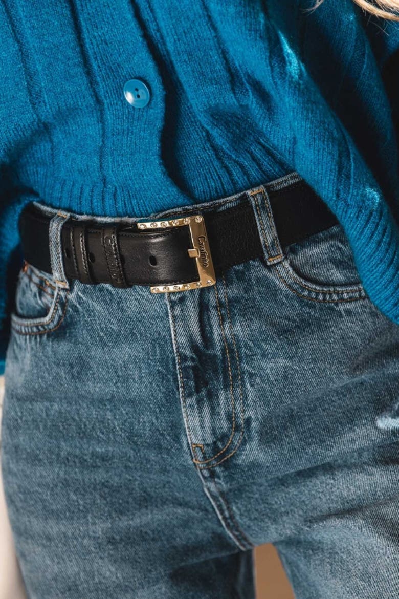 Classic 908 Leather Belt, Alternate, color, Black
