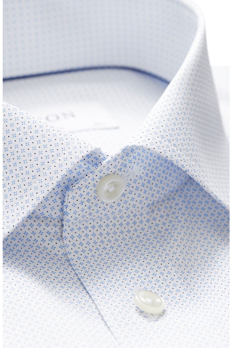Slim Fit Dot Print Dress Shirt, Alternate, color, LT BLUE