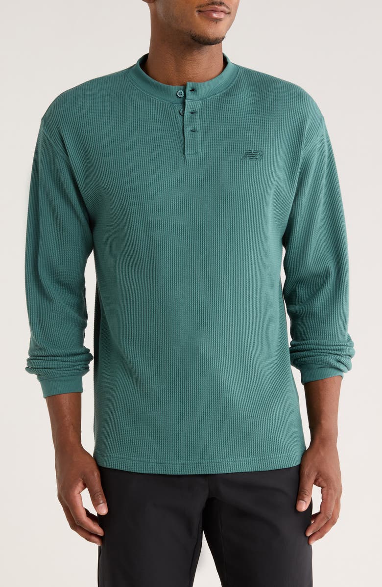 New Balance Waffle Knit Henley, Main, color, Nus