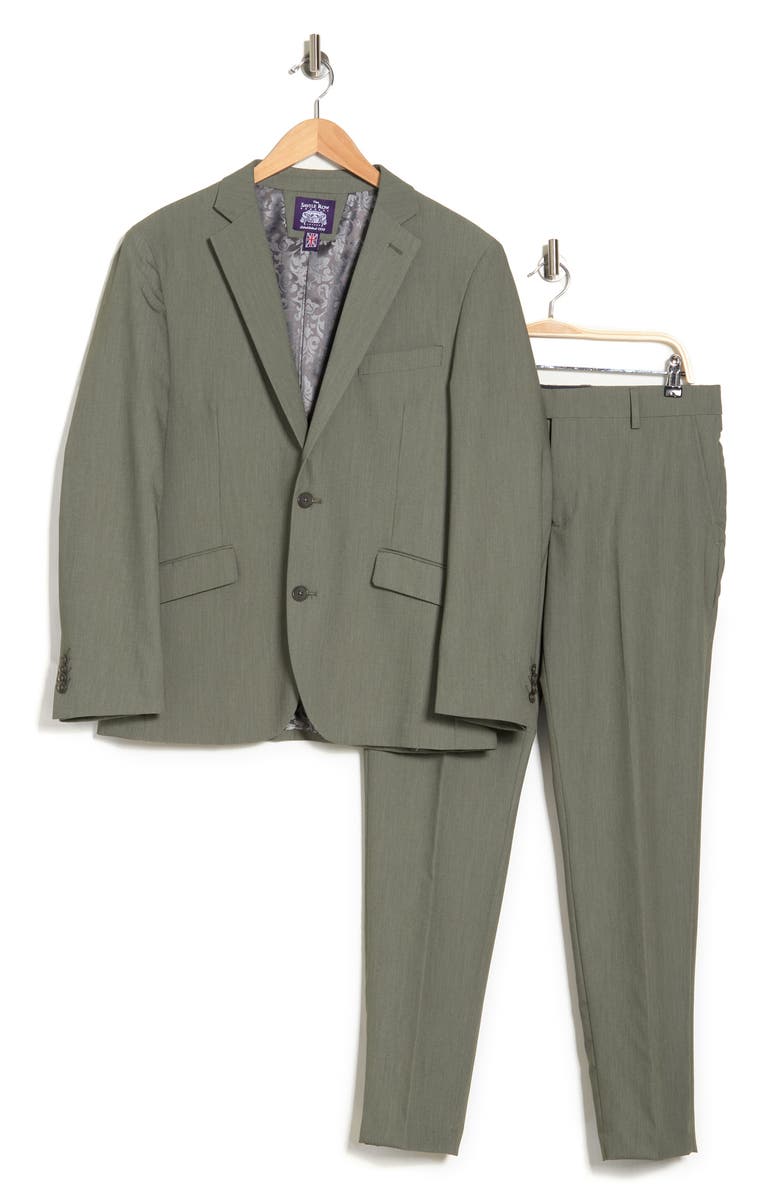 SAVILE ROW CO Bi-Stretch Solid 2-Piece Suit, Alternate, color, Green