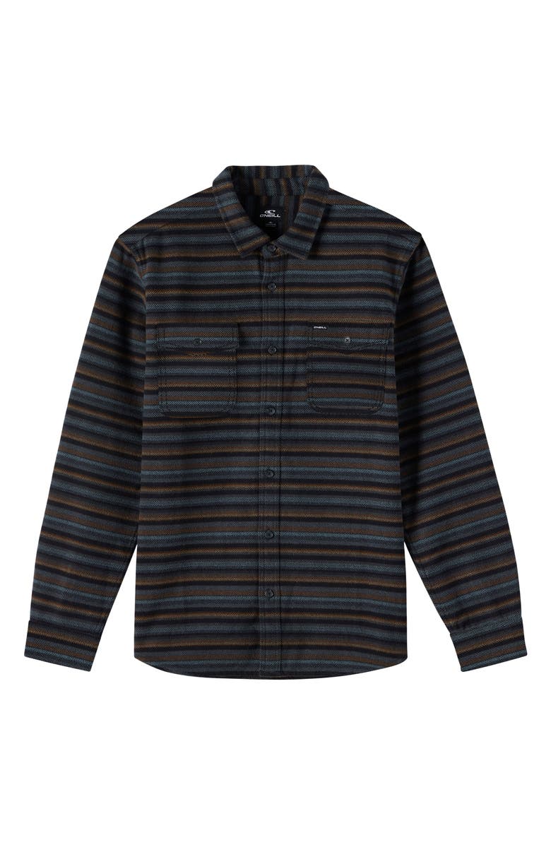 O'Neill Richmond Flannel Button-Up Shirt, Alternate, color, Graphite