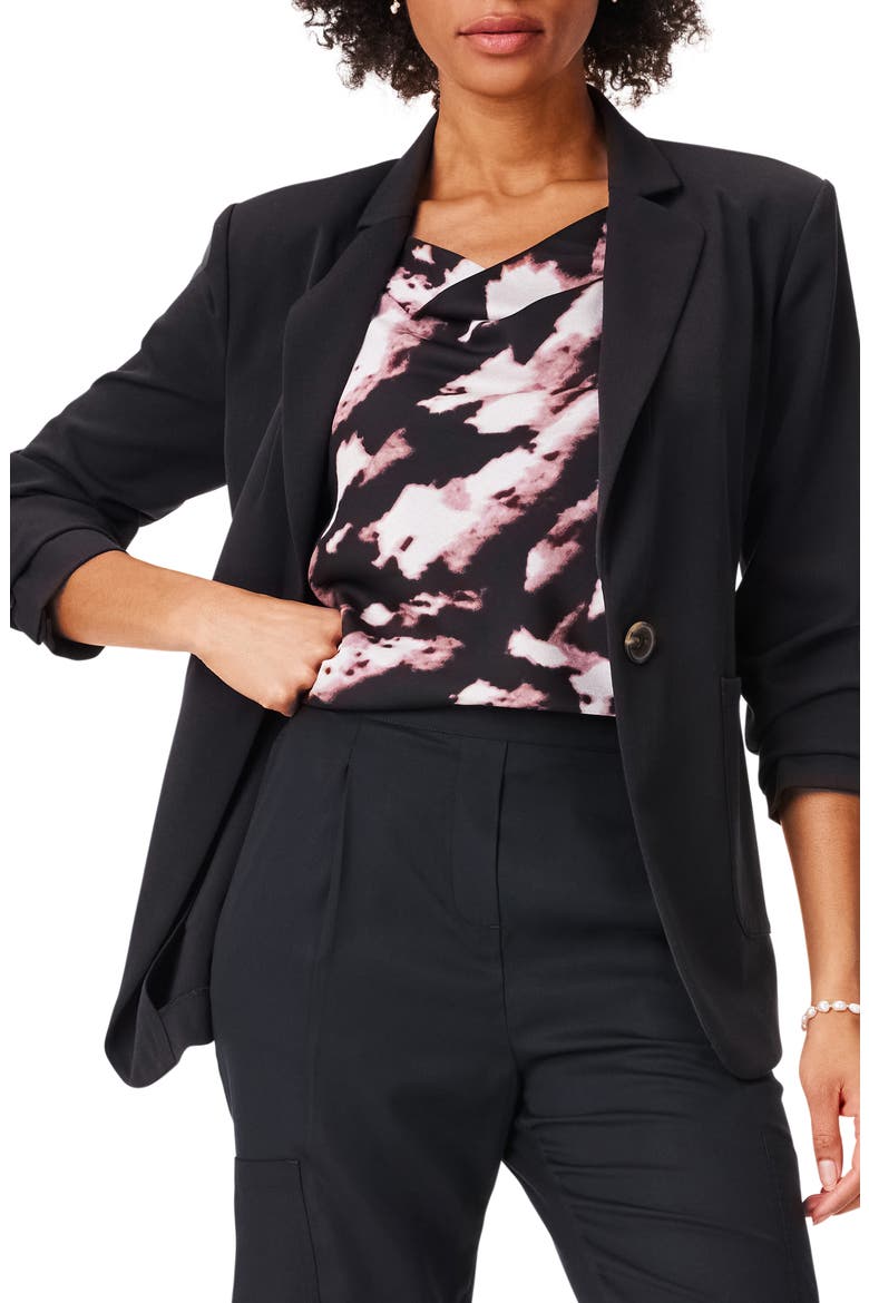 Spring Shadow Cowl Neck Tank, Alternate, color, BLACK MULTI