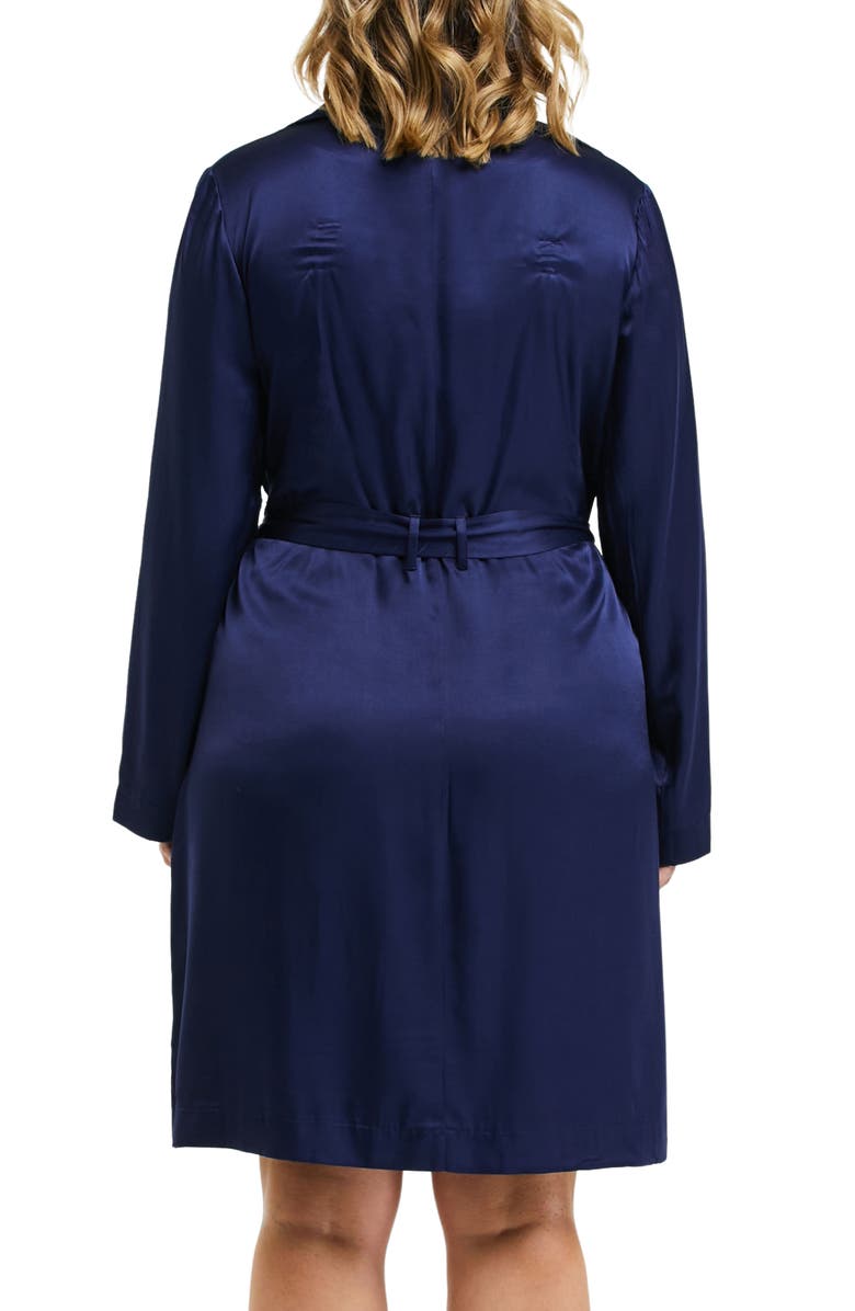 Estelle Samantha Satin Trench Coat, Alternate, color, 