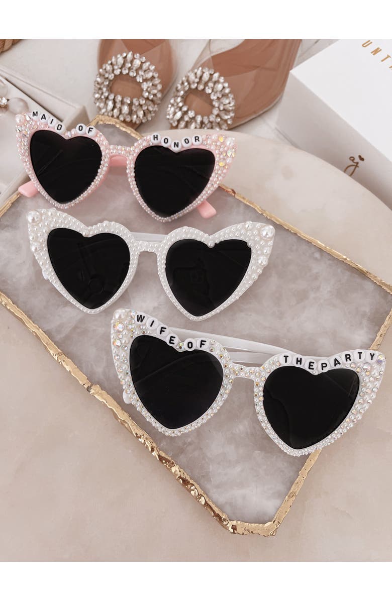 Untamed Petals Maid of Honor Sunnies, Alternate, color, White