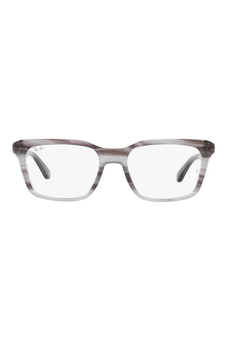 RX5391 53mm Rectangular Optical Glasses, Main, color, STRIPED GREY