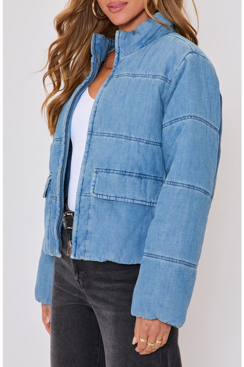 Chill Out Denim Quilted Puffer Jacket, Alternate, color, DENIM