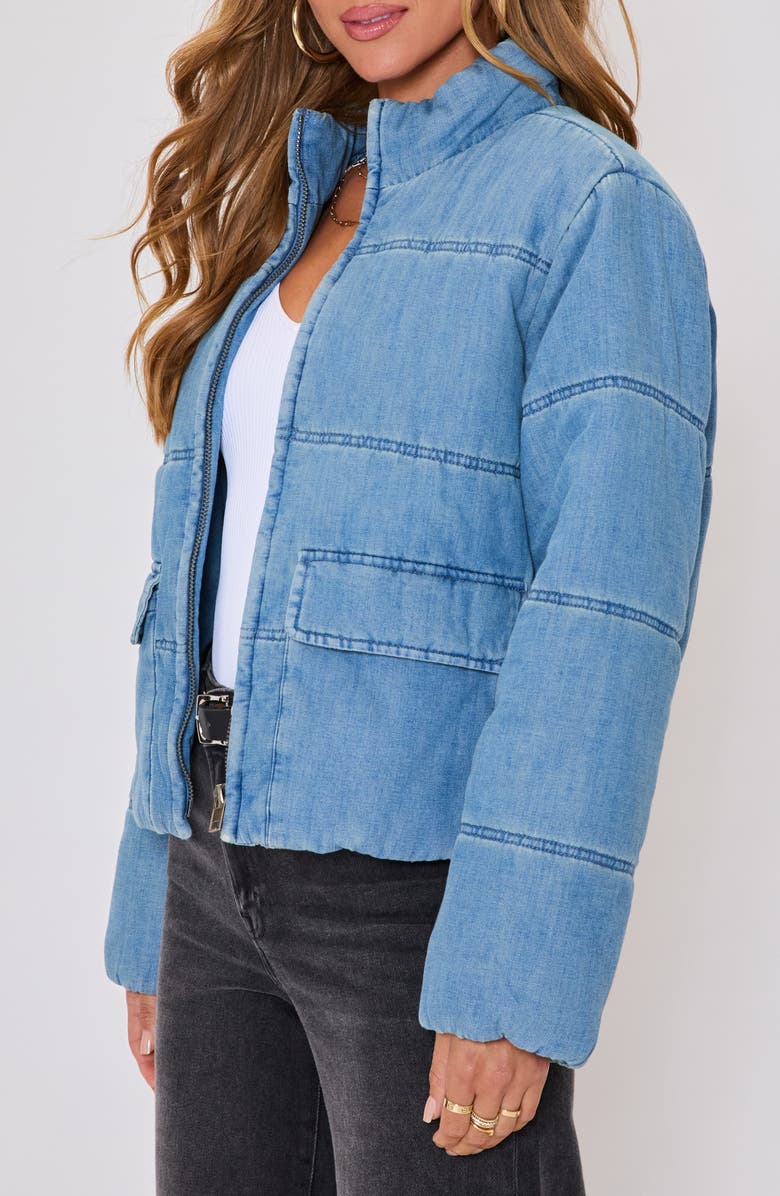 VICI Collection Chill Out Denim Quilted Puffer Jacket, Alternate, color, Denim