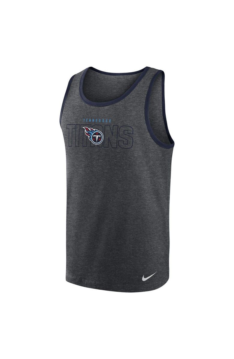 Nike Men's Nike Heathered Charcoal Tennessee Titans Tri-Blend Tank Top, Alternate, color, Heather Charcoal