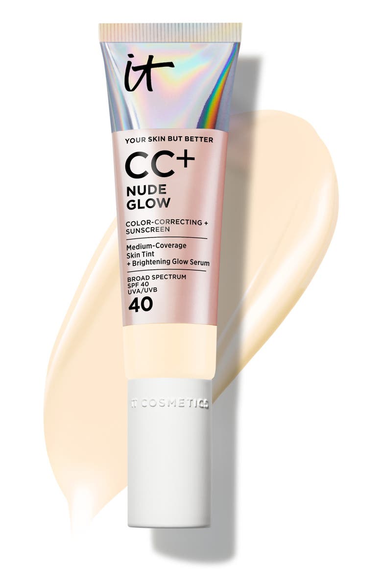 CC+ Nude Glow Lightweight Foundation + Glow Serum SPF 40, Main, color, FAIR IVORY