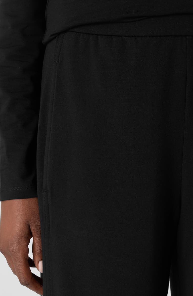 Eileen Fisher Jersey Ankle Lantern Pants, Alternate, color, Black